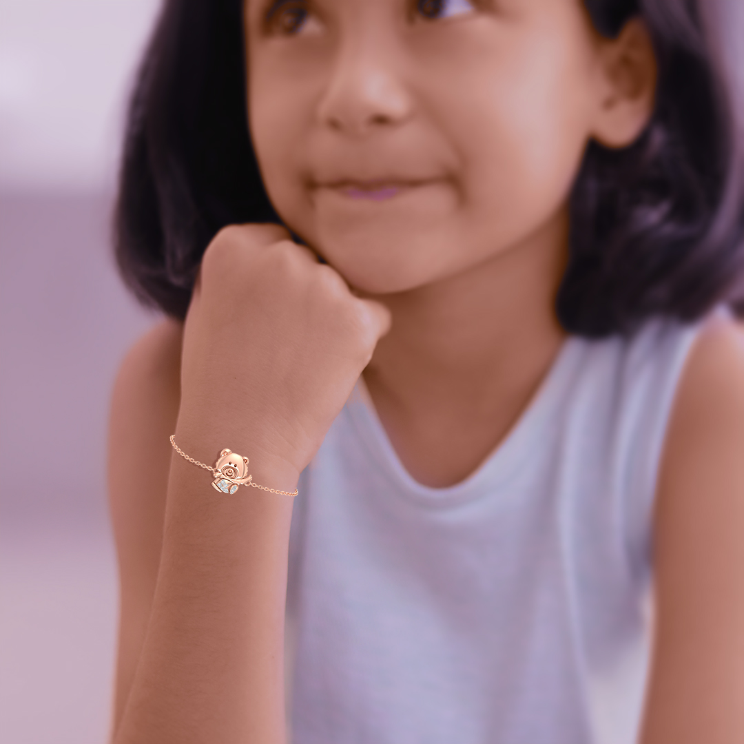Buy Kids Gold Bracelet, Gold Baby Nazariya Online India
