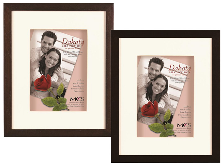 MCS 11x14 Dakota Shadow Box Frame Black BeveledCardboardEasel