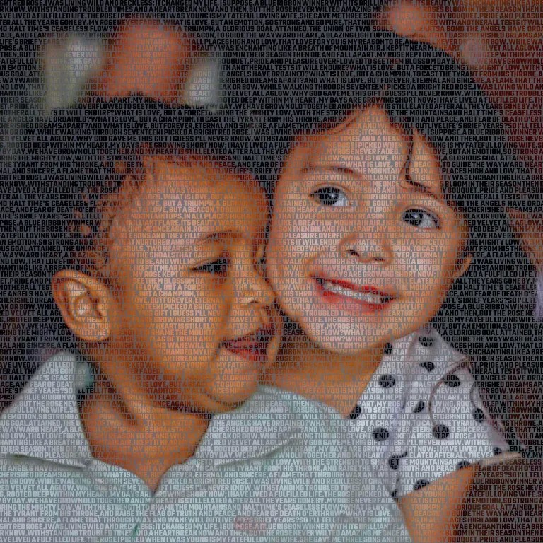 Song lyrics in a picture frame and turn your picture into text