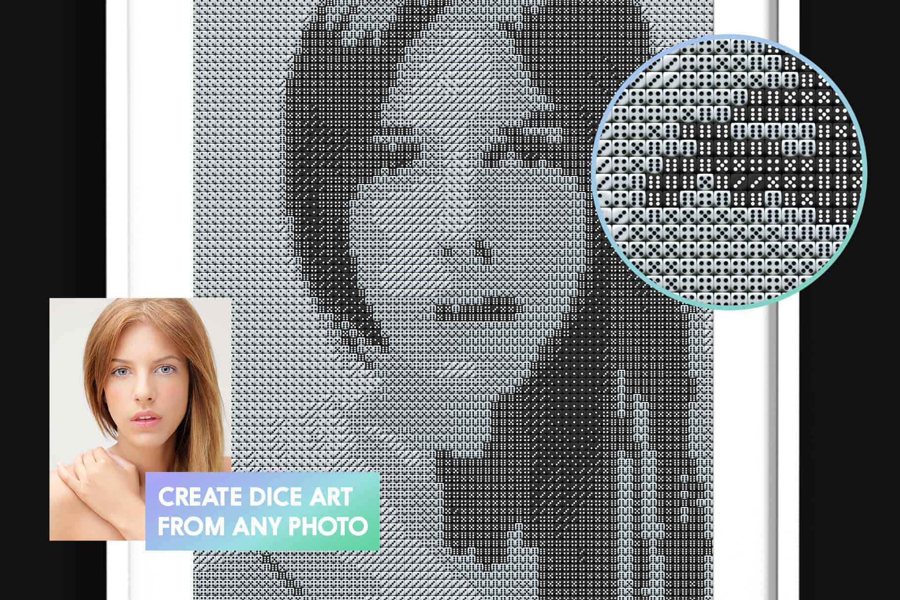Create Art Made From Thousands of Dice with 4 Free Actions