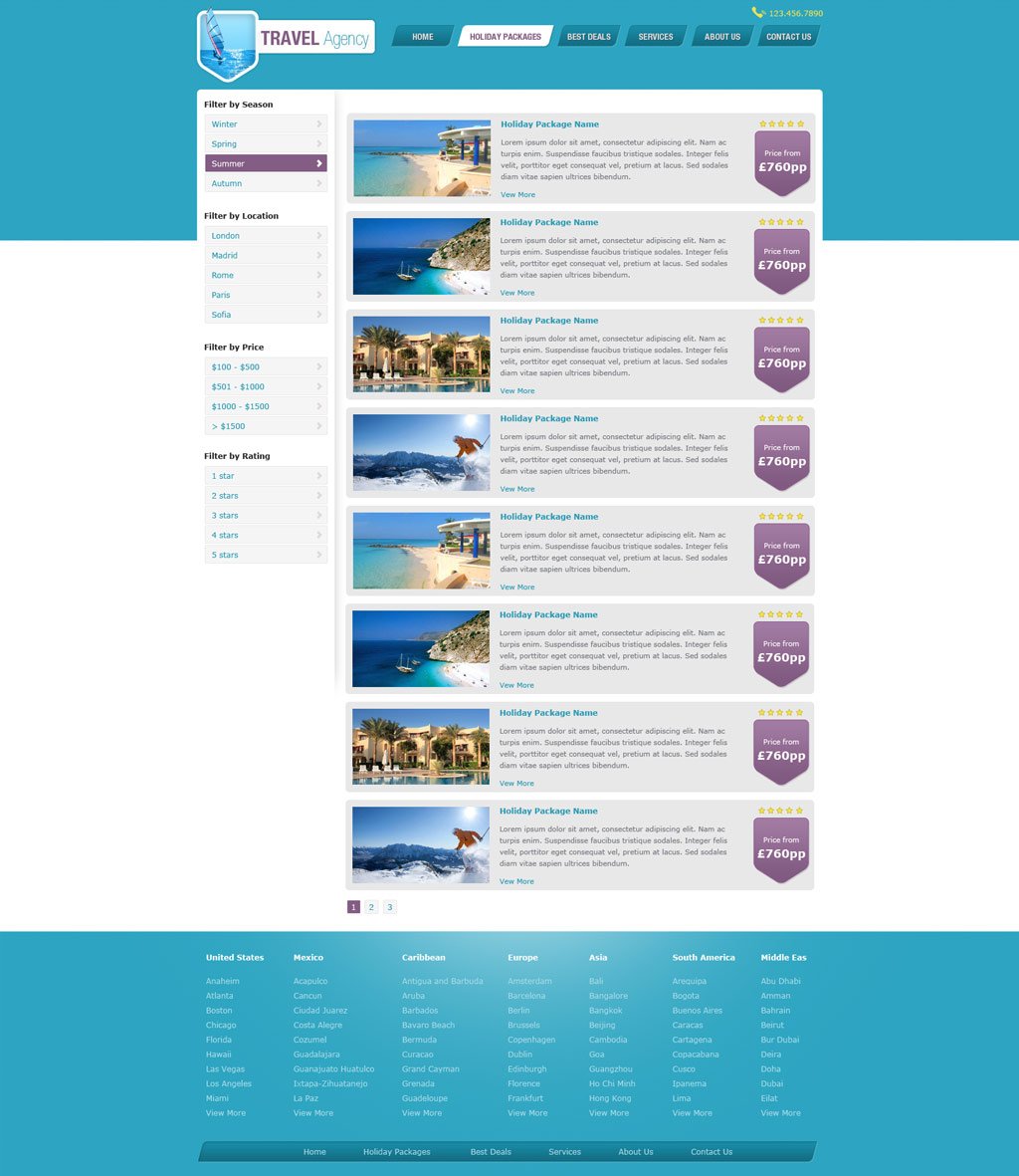 Travel site Template Free Travel Agency site Templates PHPJabbers