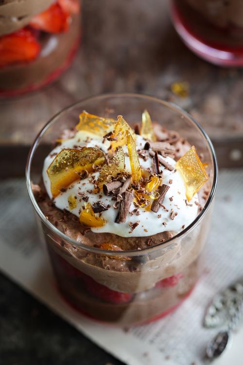 Layered Chocolate Raspberry Mousse Pick Up Limes