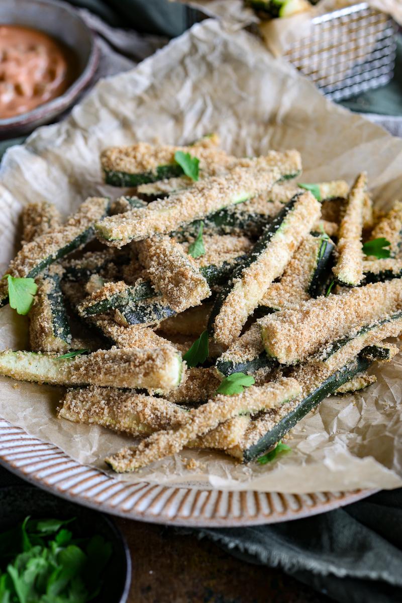 Baked Zucchini Fries with Two Dips Pick Up Limes