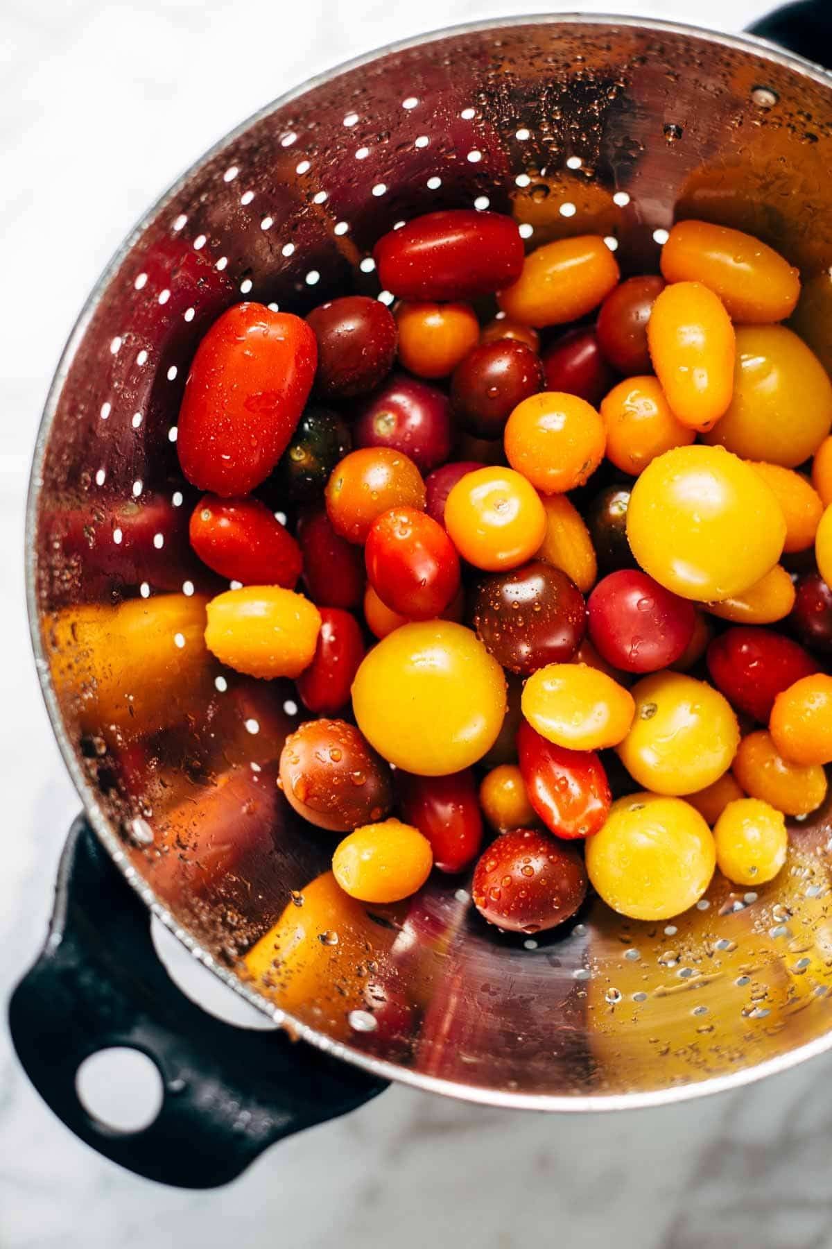 Roasted Tomatoes with Goat Cheese Polenta Recipe Pinch of Yum