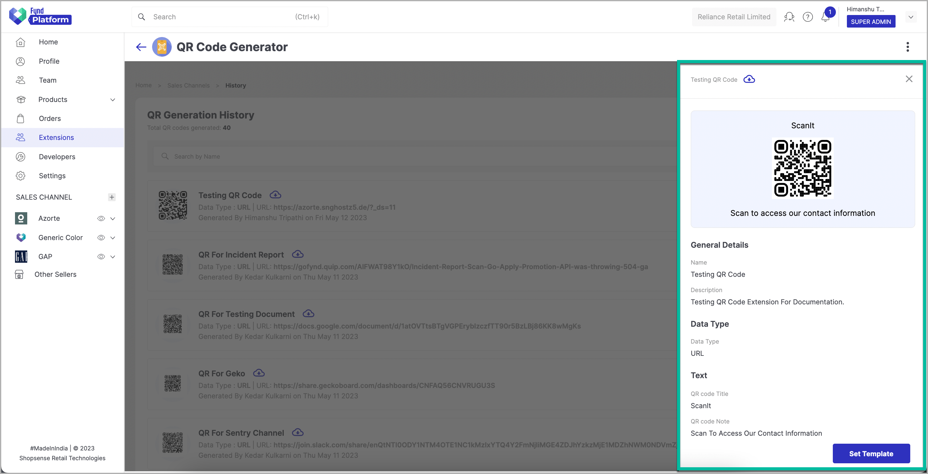 Using QR Code Generator Extension Fynd Platform Help Center