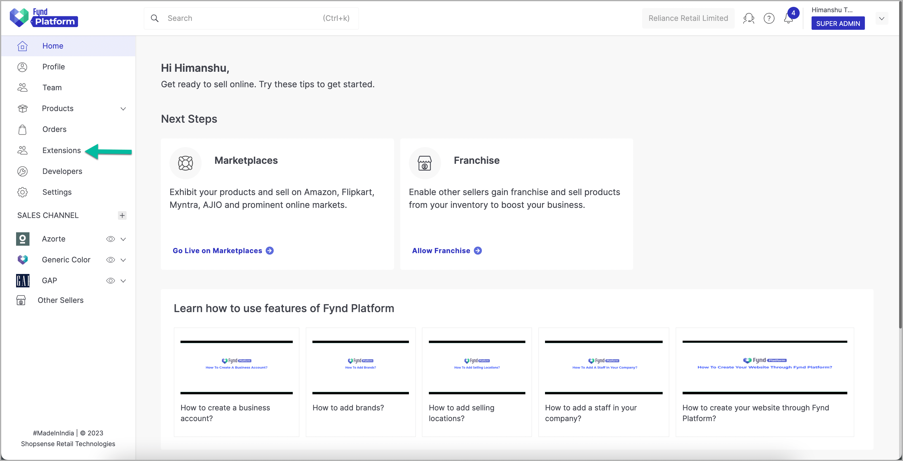 Using QR Code Generator Extension Fynd Platform Help Center