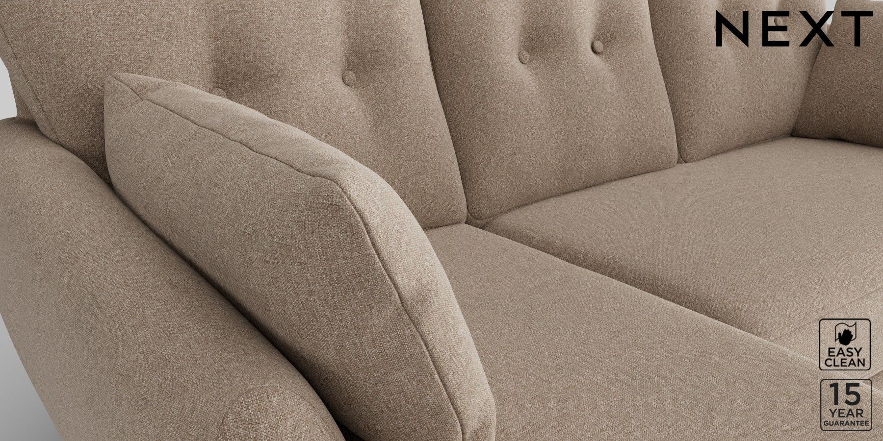 Buy Wilson Button Firmer Sit Small Sofa Chaise Left Hand Tweedy Blend