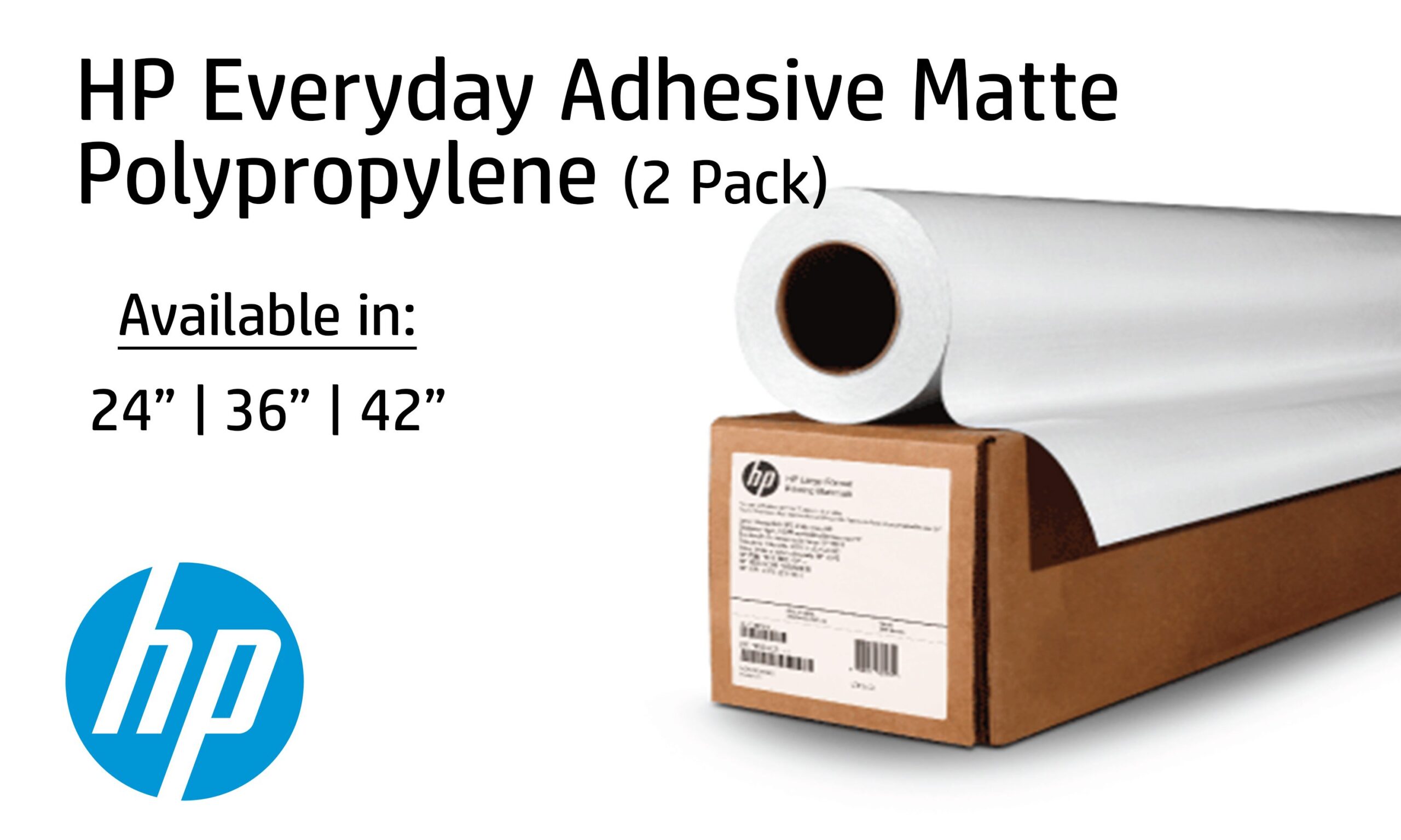 HP Everyday Adhesive Matte Polypropylene (2 pack) Commercial Printer