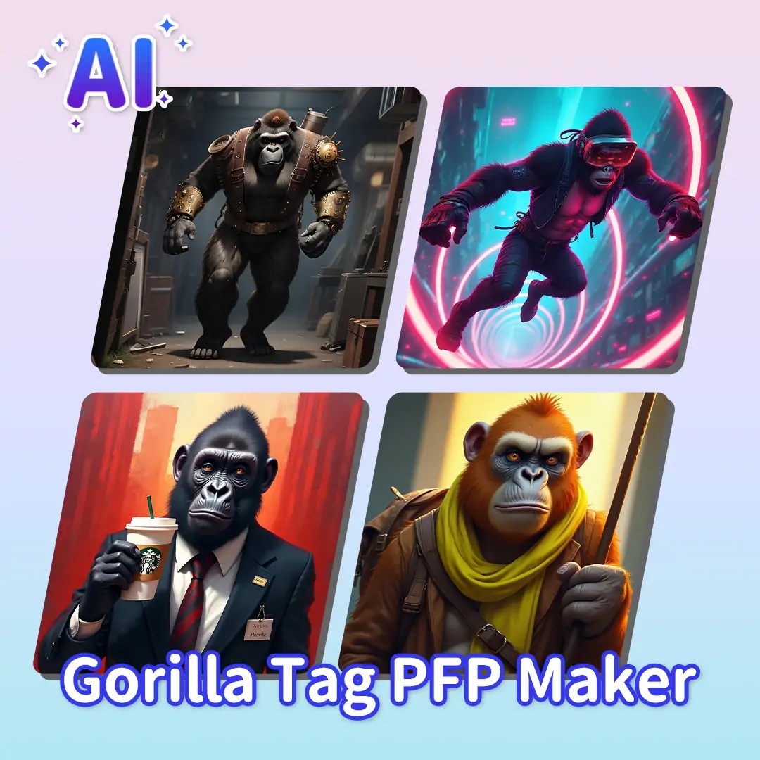Gorilla Tag PFP Maker Generate Free AI Gtag Profile Picture Pokecut
