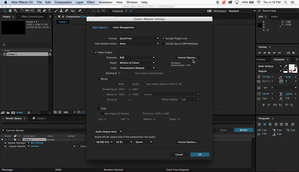 How to Export H.264 Video in After Effects