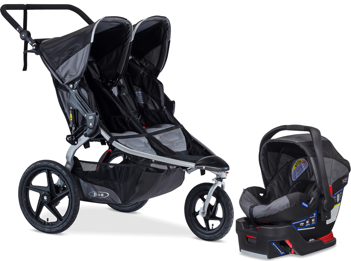 BOB 2017 / 2018 Revolution FLEX 2.0 Duallie Double Jogging Stroller Black