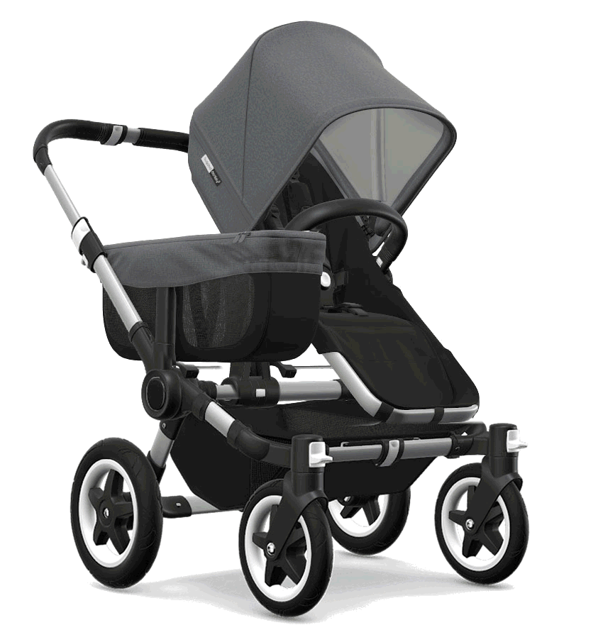 Bugaboo Donkey 2 Duo Complete Stroller Bundle Black/Black/Black/Black