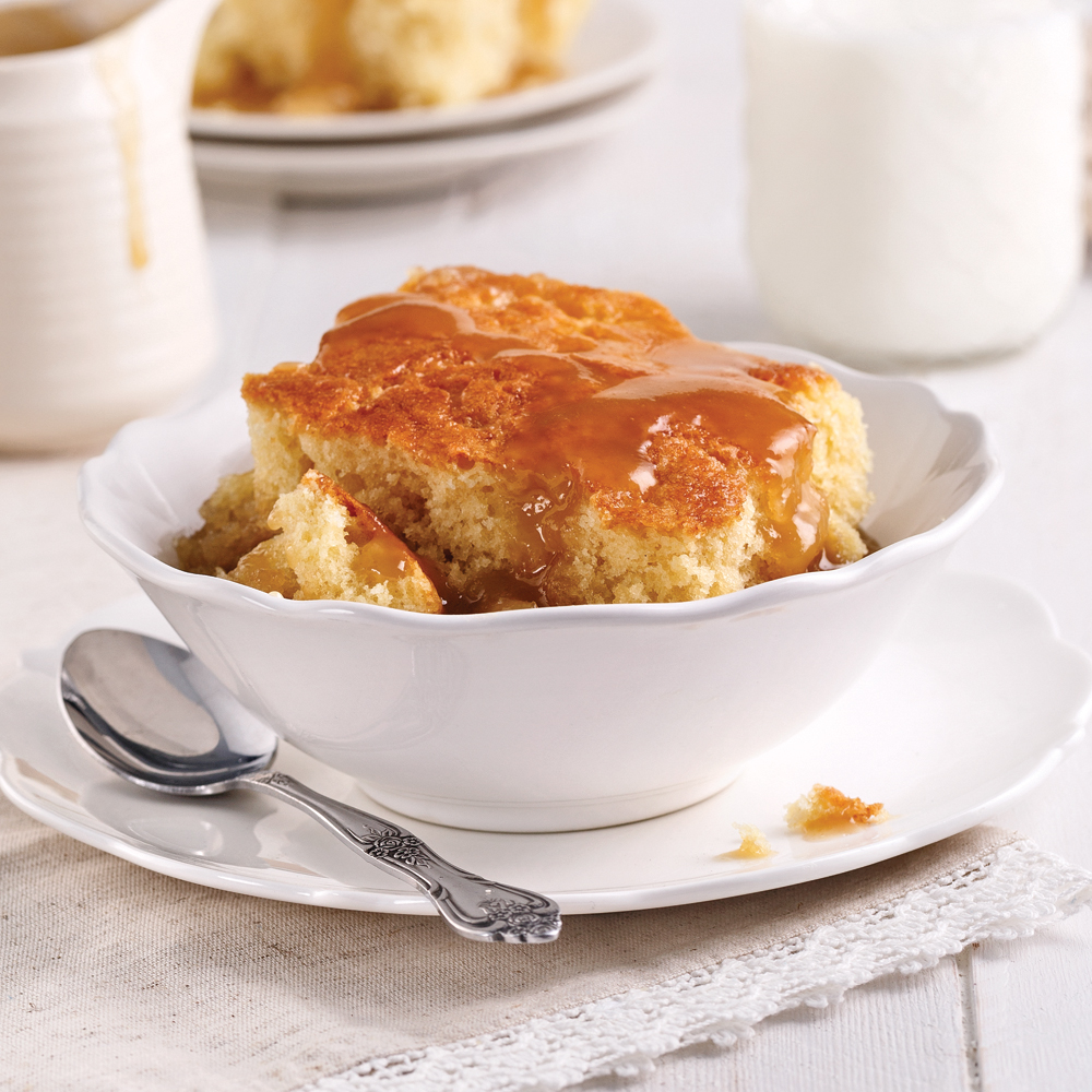 Pouding chômeur classique à l'érable Les recettes de Caty