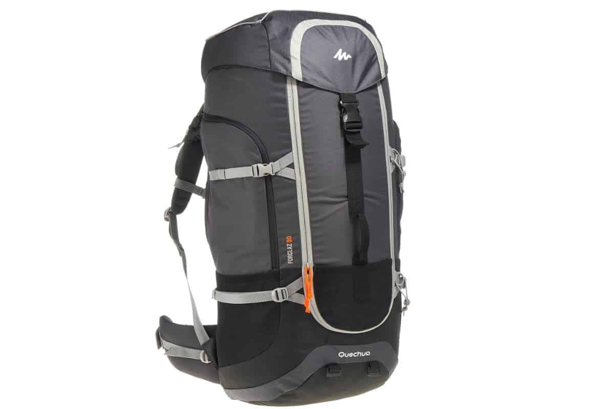(Decathlon) Backpacking Rucksack Forclaz 90 Liter unisex in grau für