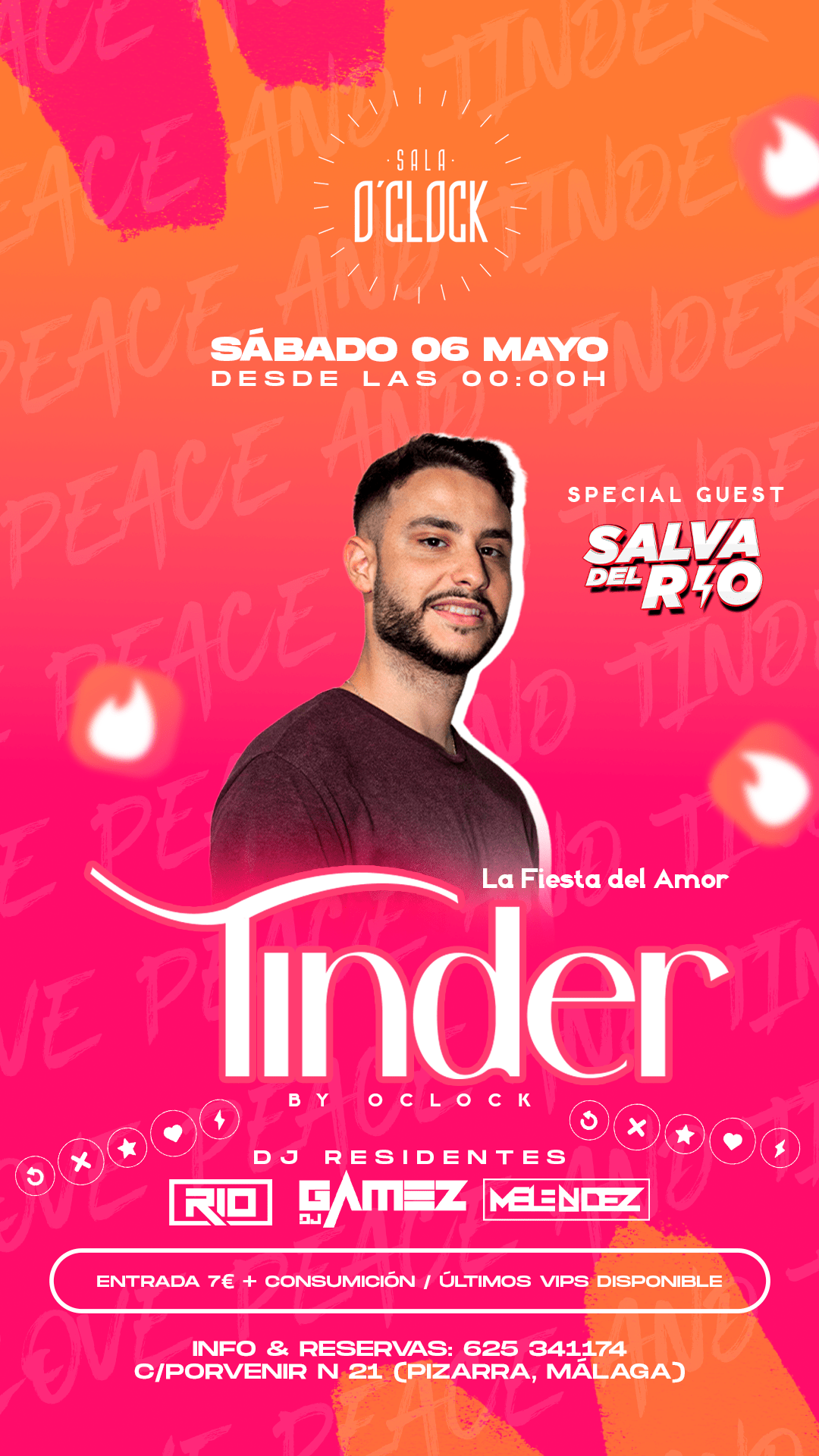 Sala O Clock Tinder Entradas, listas de invitados y mesas VIP en Sala O Clock 2023050