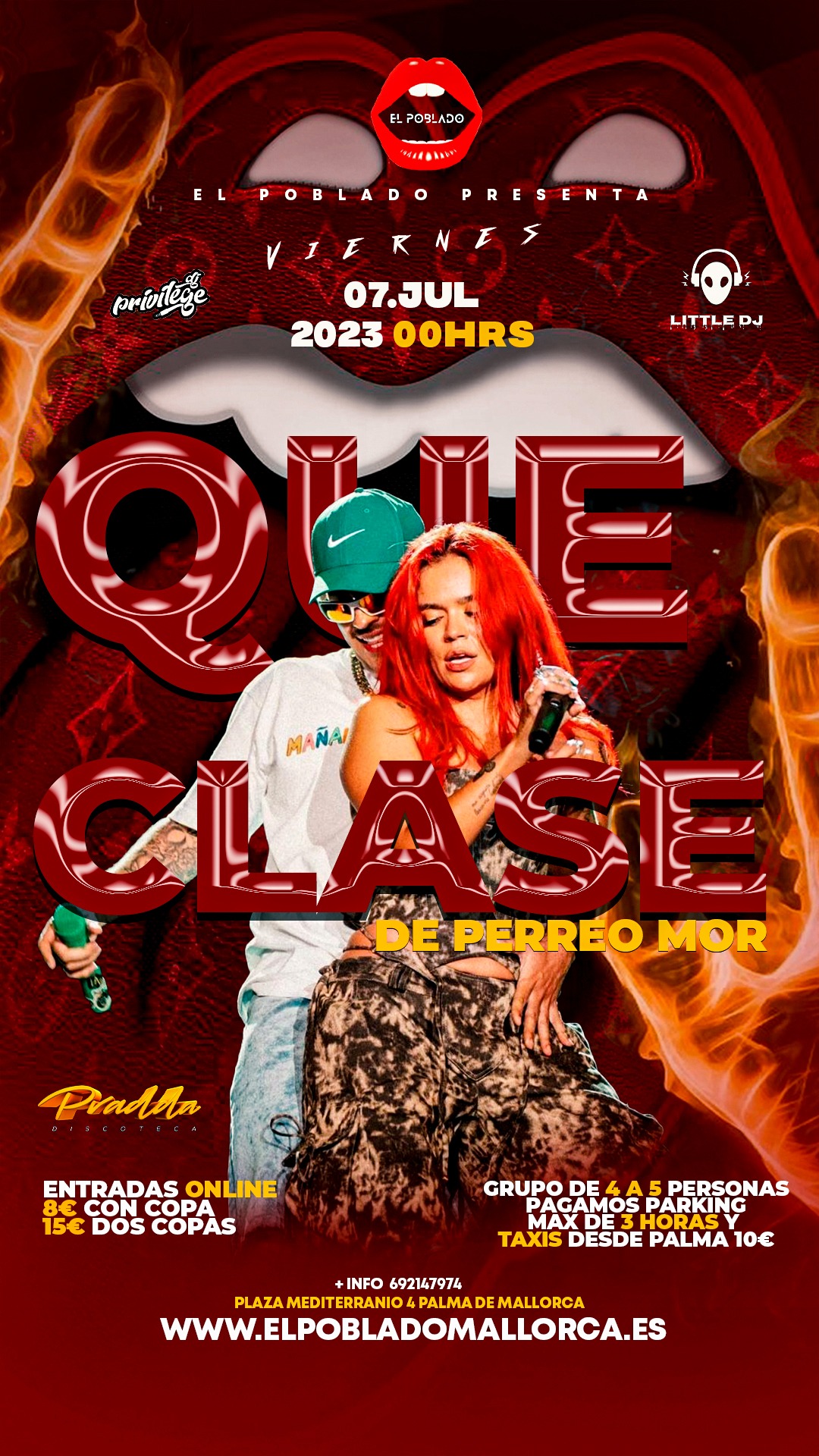 El POBLADO NIGHT CLUB PALMA Que Clase De Perreo Mor Entradas, listas de