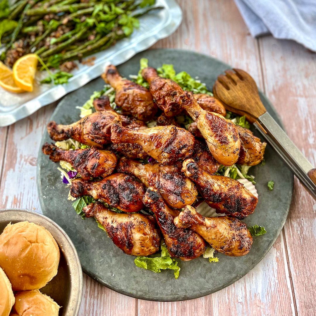 Merry's Rotisserie Chicken Drumsticks Primo Ceramic Grills