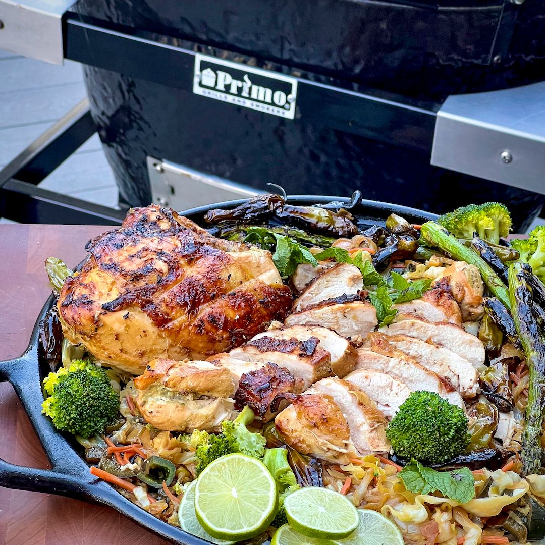 Merry's ChickenInaBasket Rotisserie Chicken Breasts Primo Ceramic