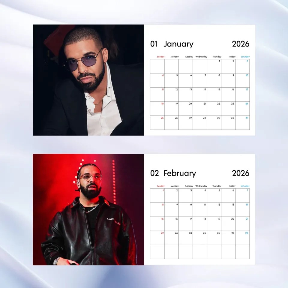 Drake 2026 Calendar, Christmas Gift, New Year Gift