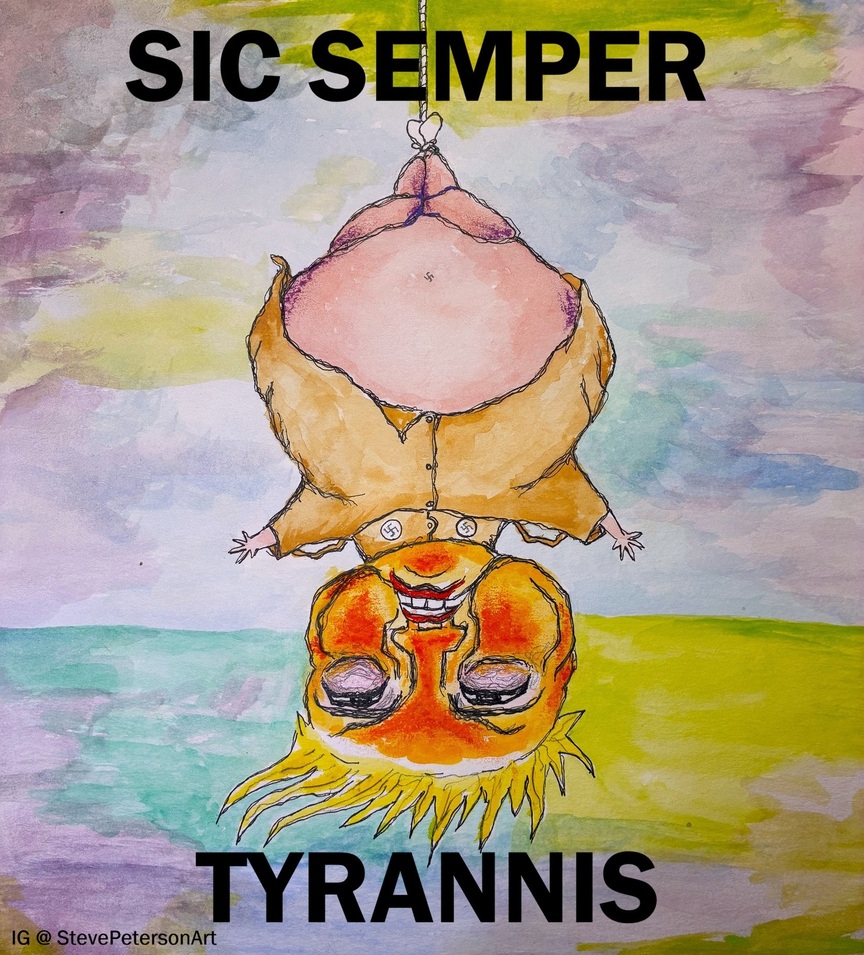 Cartoon Sic Semper Tyrannis
