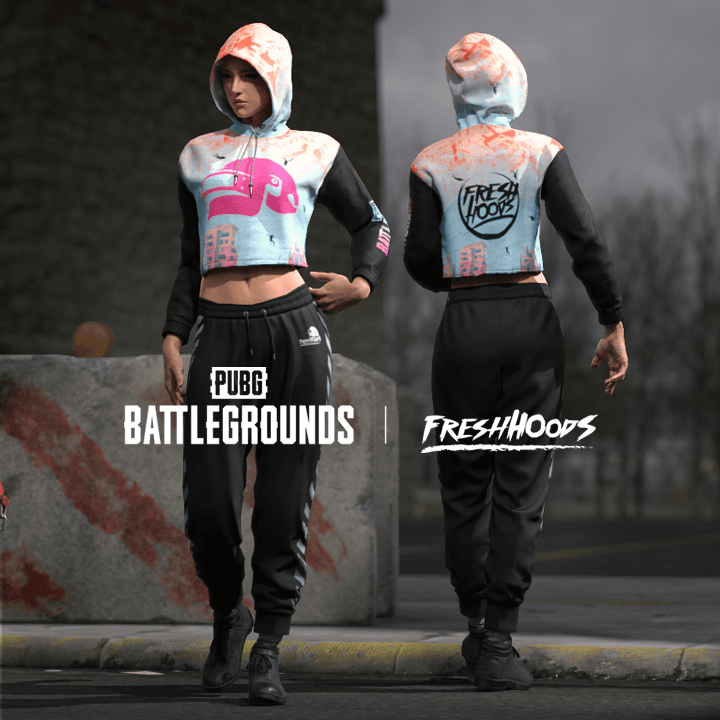 FRESH HOODS CREW CROPPED PACK PUBG Items(04)