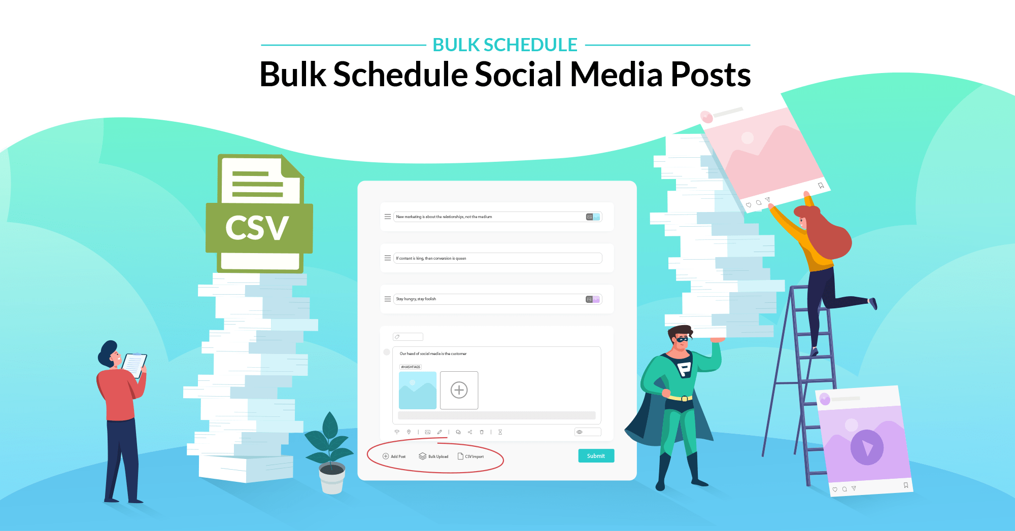 Save Time and Schedule Social Media Posts in Bulk Publer