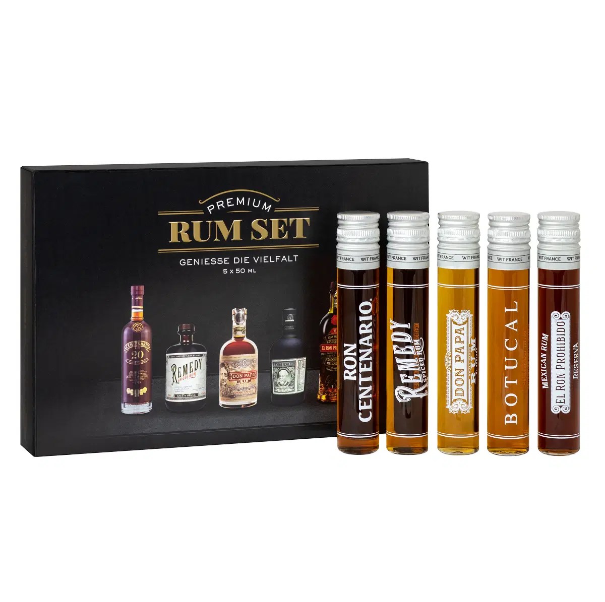 Premium Rum Tasting Set 5 x 50 ml Ron Botucal Exclusiva, Remedy