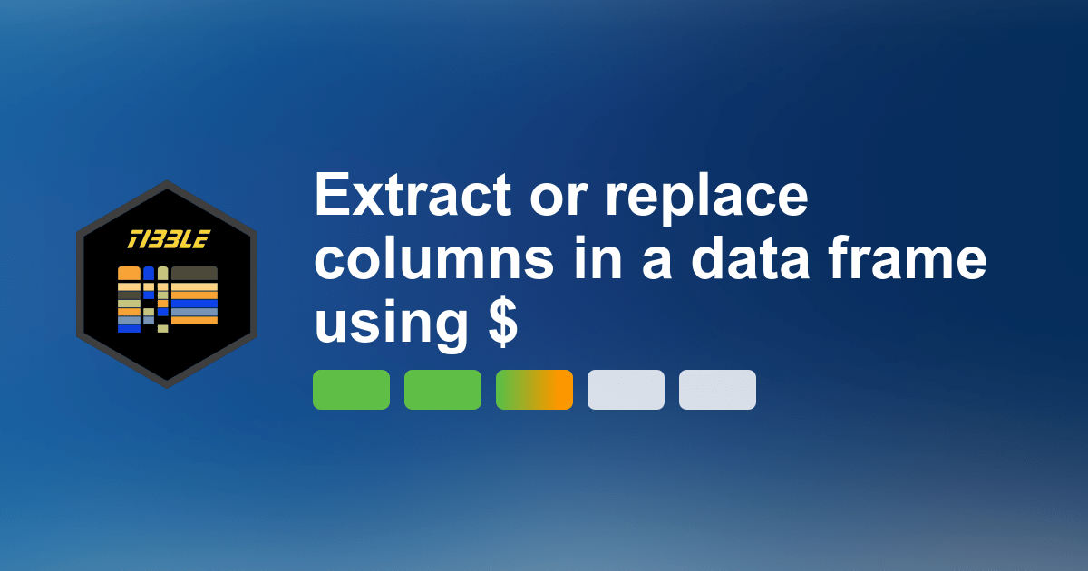 Exercise Extract column from a data frame Data Frames and Tibbles