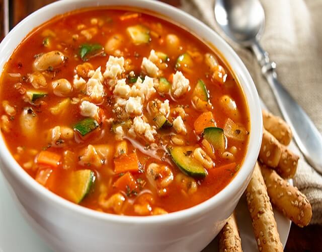 Receta de Sopa minestrone