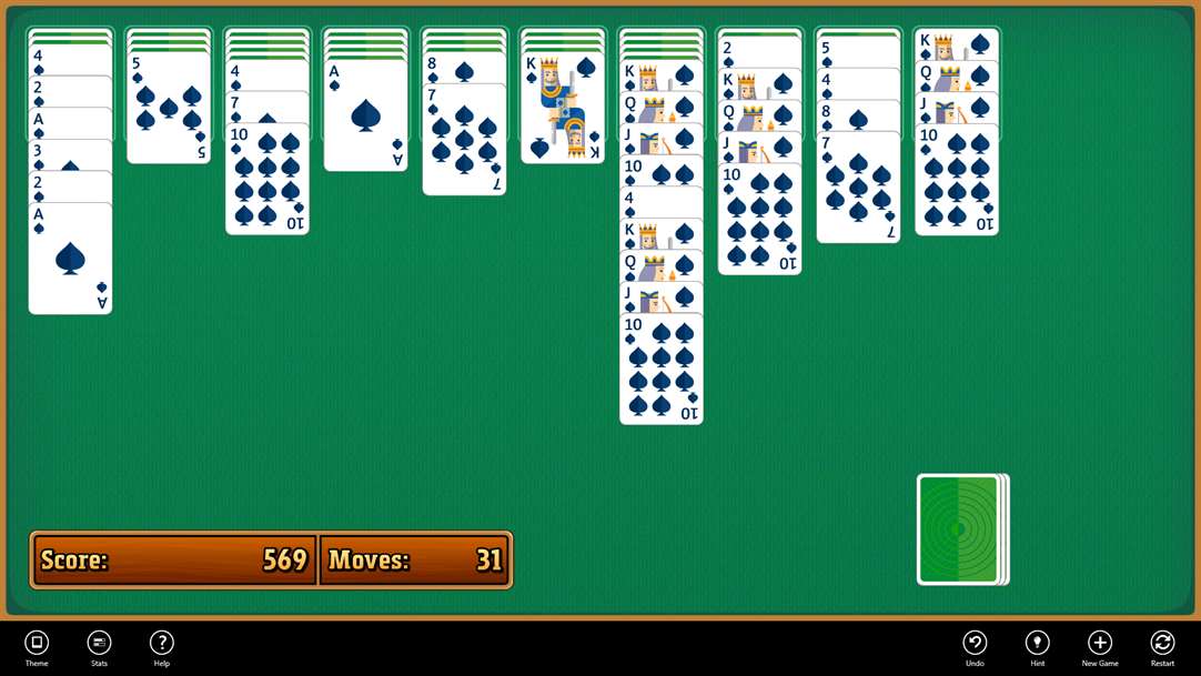 Random Salad Games » Simple Spider Solitaire