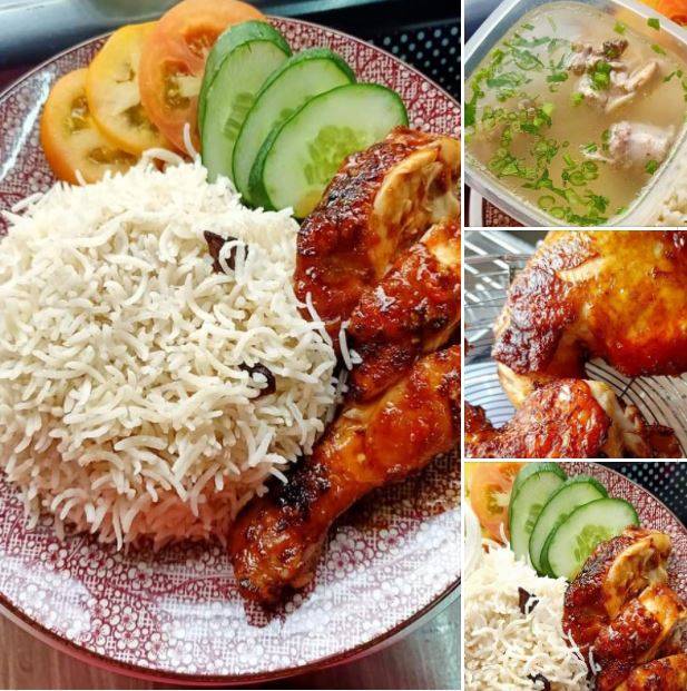 Cara Masak Nasi Ayam Guna Beras Basmatahi, Sedap