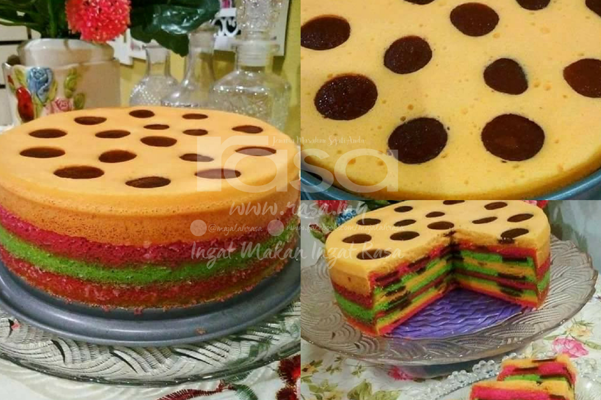 Kek Lapis Kukus Masam Manis Cantik Bak Pelangi