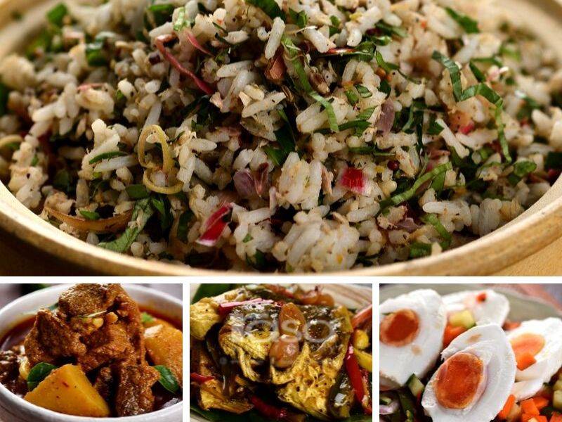 Kalori Nasi Goreng Daging Merah Mi bandung + sayur + ayam 1 mangkuk