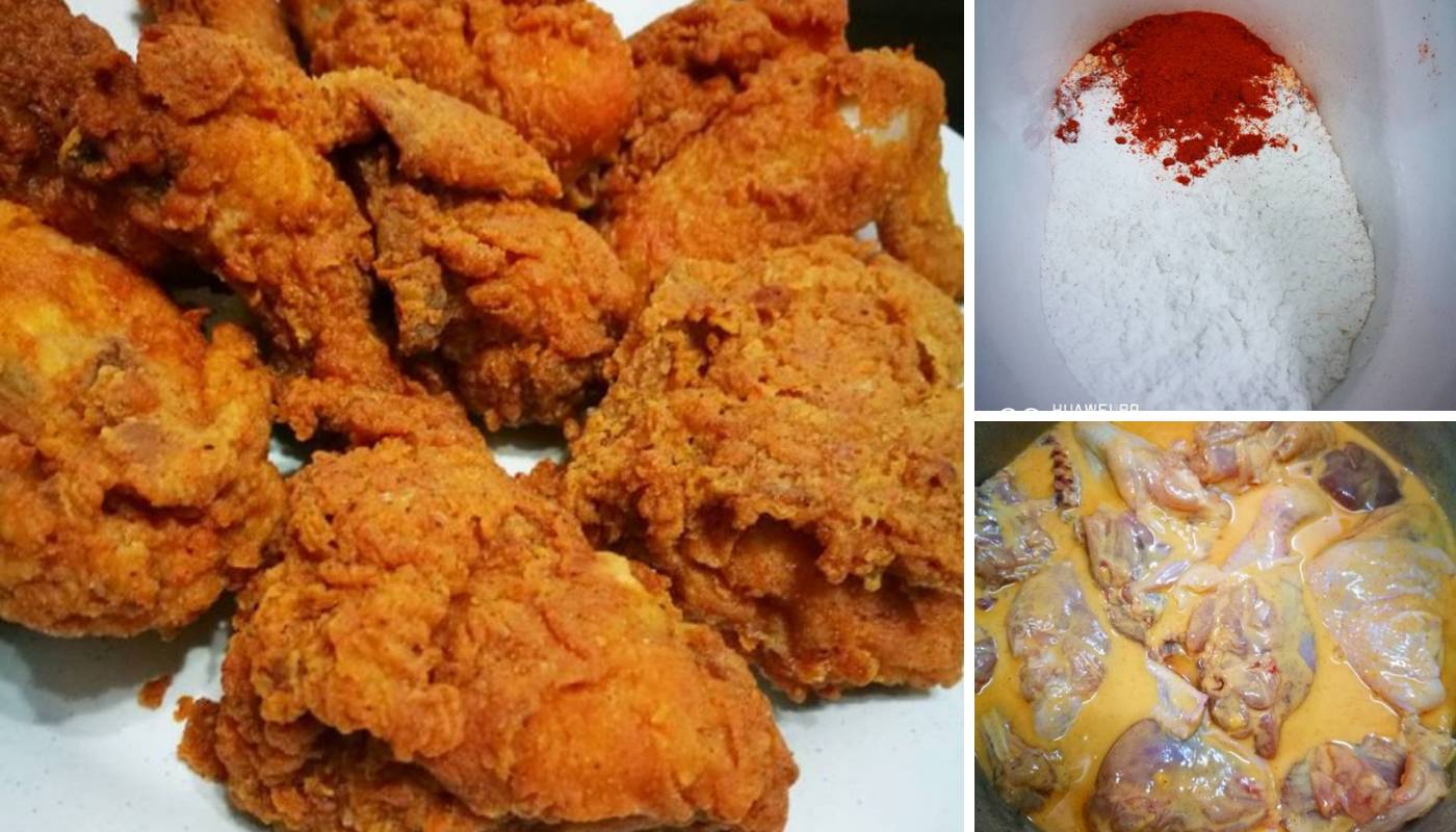 Resipi Ayam Goreng Rangup Spicy Ala Mekdi. Sedap Boh...