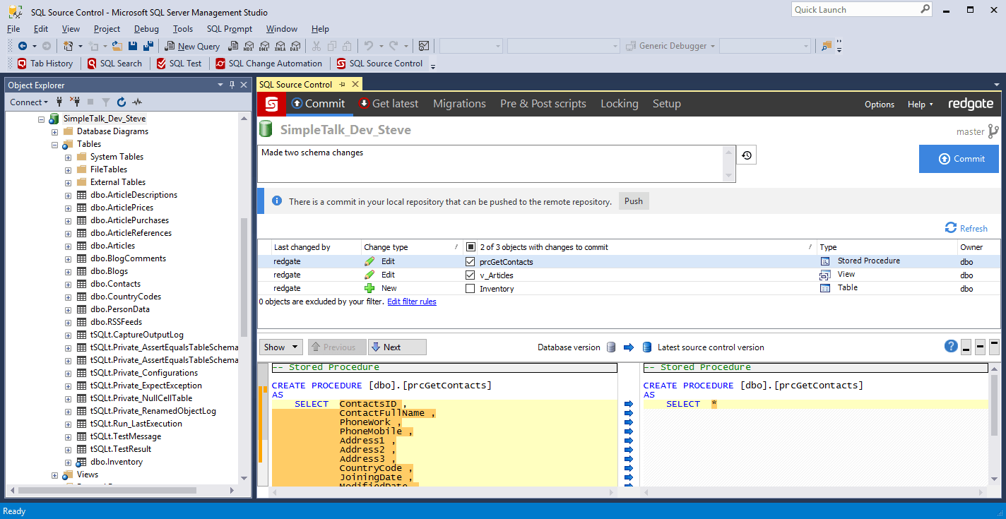 Database Source Control in Azure Data Studio Redgate
