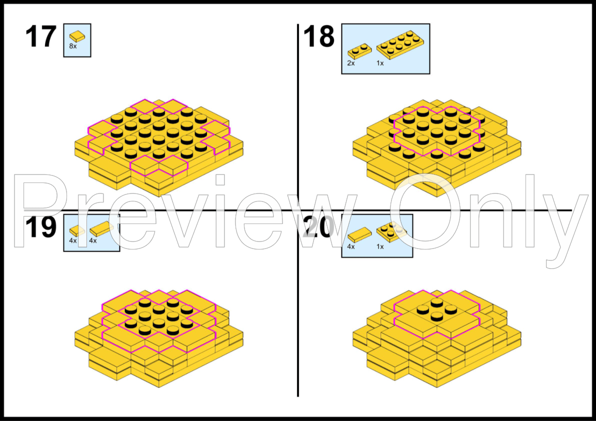 LEGO MOC Heart Eyes Emoji by BluePlaidBricks Rebrickable Build with