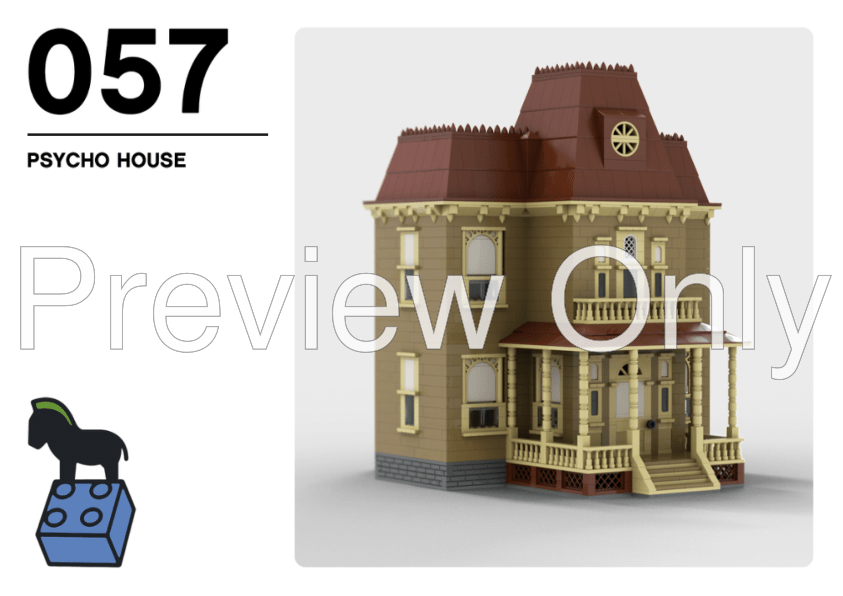 LEGO MOC Psycho House by OneBrickPony Rebrickable Build with LEGO