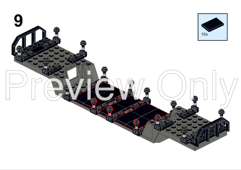 LEGO MOC Flatbed Traincar by P3rlE Rebrickable Build with LEGO