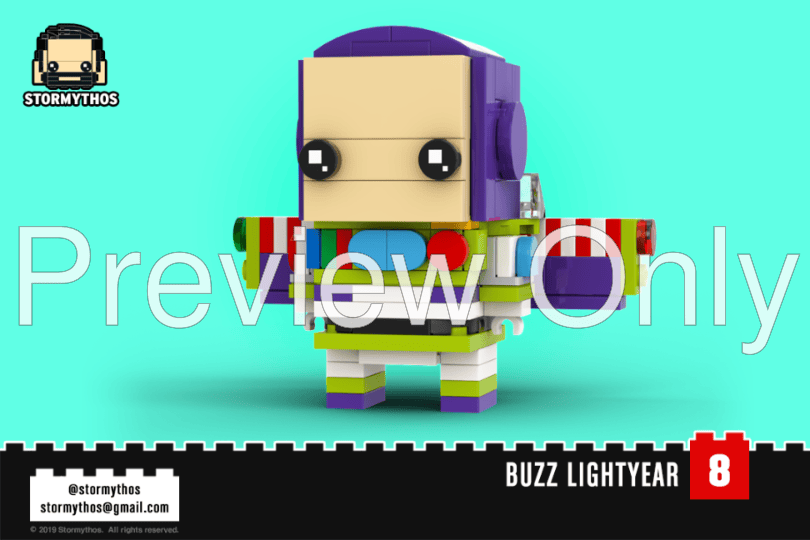 LEGO MOC Buzz Lightyear BrickHeadz by Stormythos Rebrickable Build with LEGO