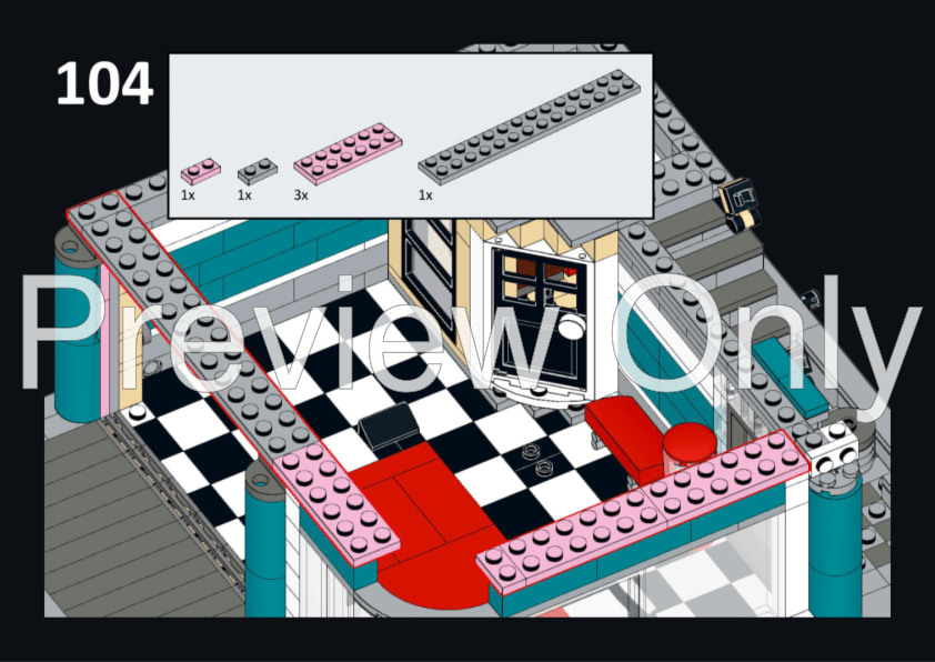 LEGO MOC Car Dealership 10260 Downtown Diner Alternative Build by PL