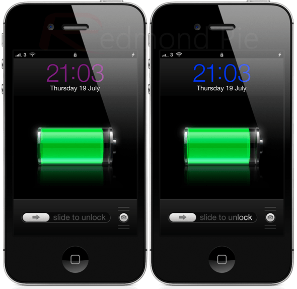 How To Change The Color Of The Lock Screen Clock In iOS Redmond Pie