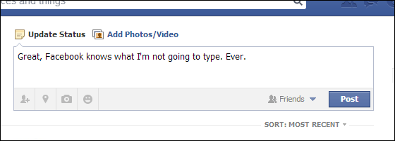 Facebook Even Logs The Status Updates And Messages You Don't Write