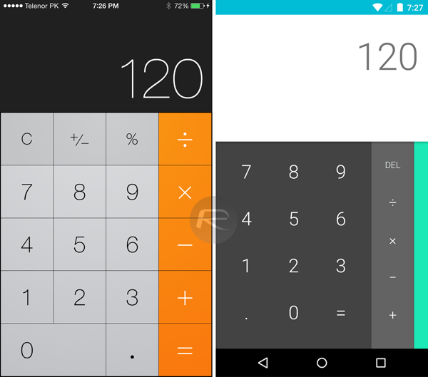 Apple iOS 8.1 Vs Google Android 5.0 Lollipop Visual Comparison