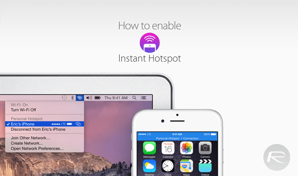 How To Set Up And Use Instant Hotspot On Yosemite Mac And iOS 8.1