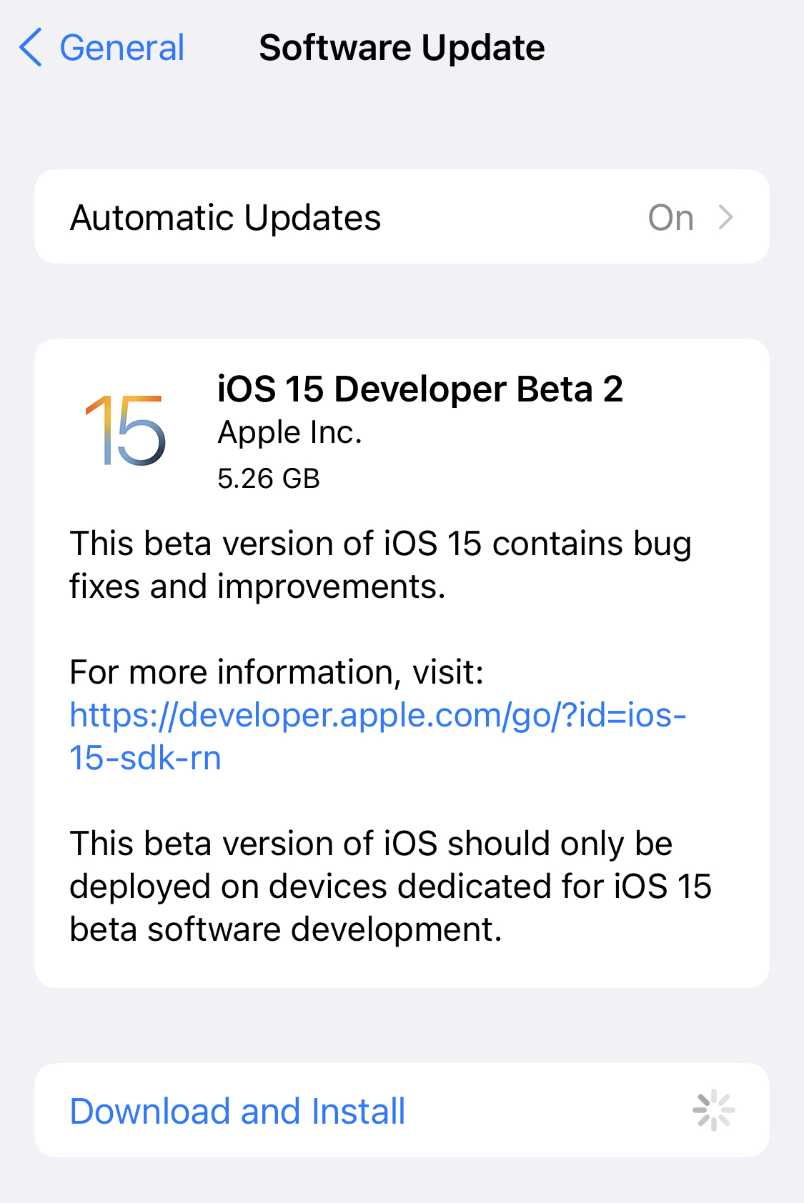 Download iOS 15 Beta 2 19A5281j OTA Profile, IPSW Released