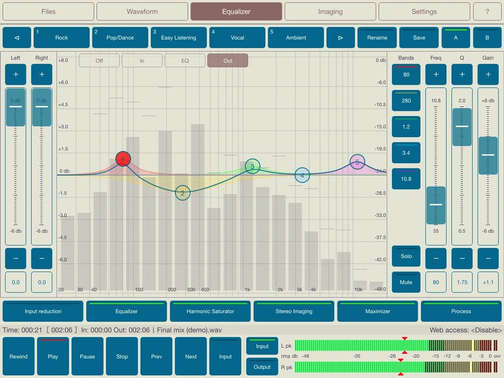 Audio Mastering app for iPad updated to v2.0