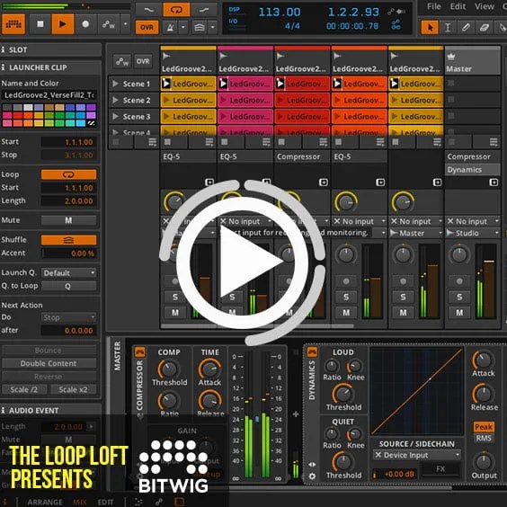 Free Long Loop MIDI Drums bundle with Bitwig Studio
