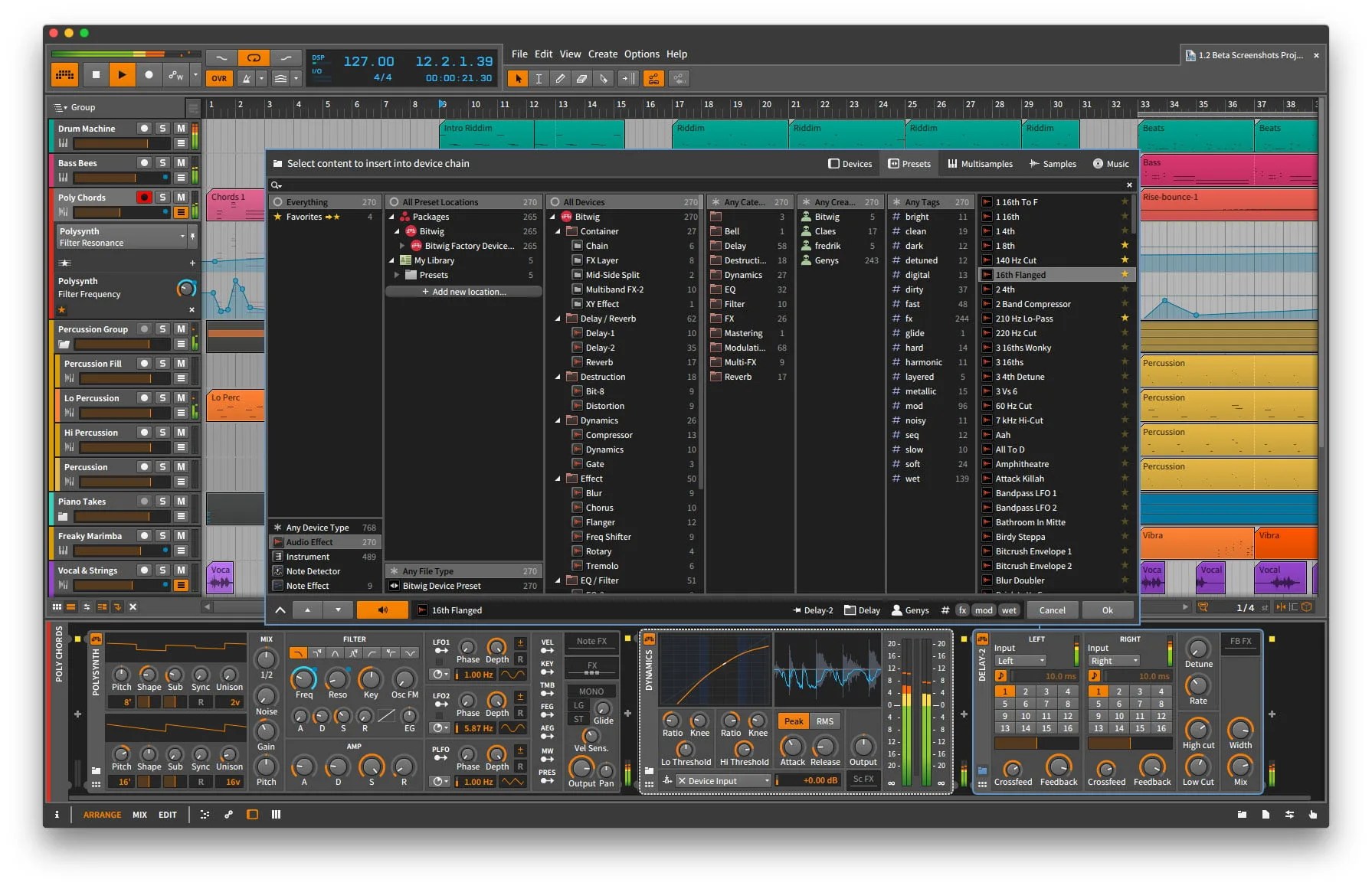 Bitwig Studio 1.2 Beta released