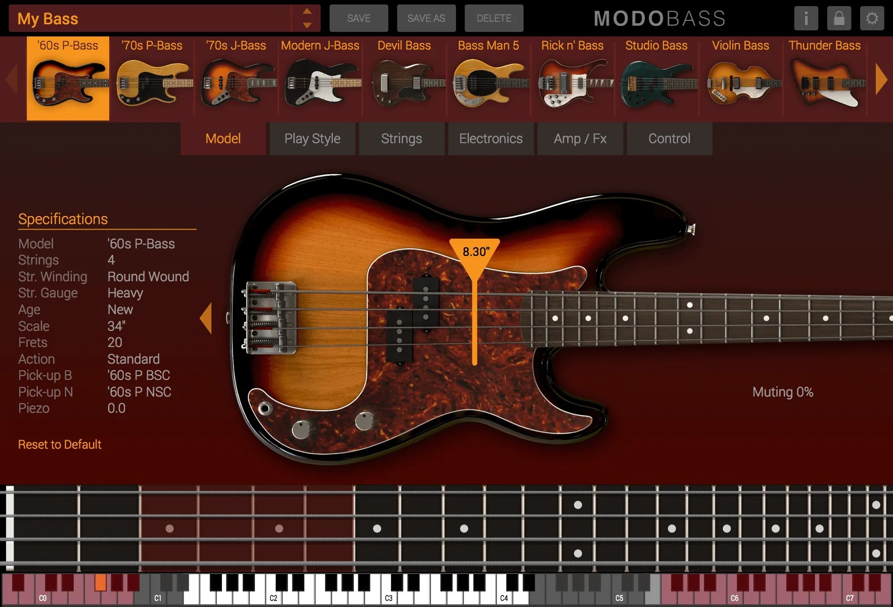 IK Multimedia Modo Bass physically modeled electric bass