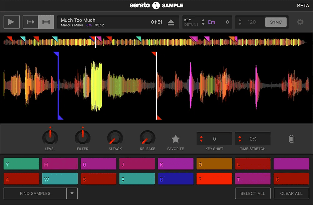 Serato Sample: Find, chop, key shift & time-stretch samples